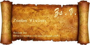 Zsebe Vivien névjegykártya